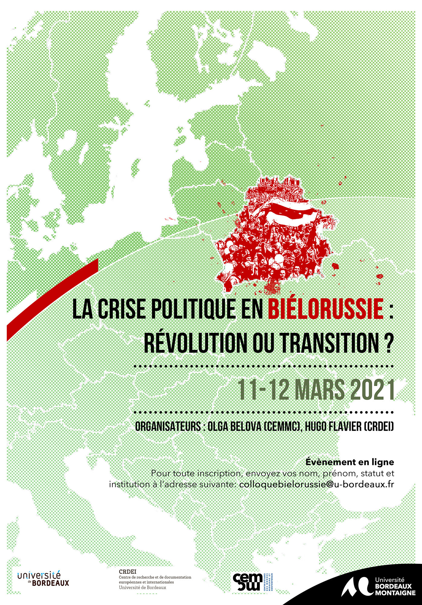 Colloque “La crise politique en Biélorussie : révolution ou transition” 11 et 12 mars 2021