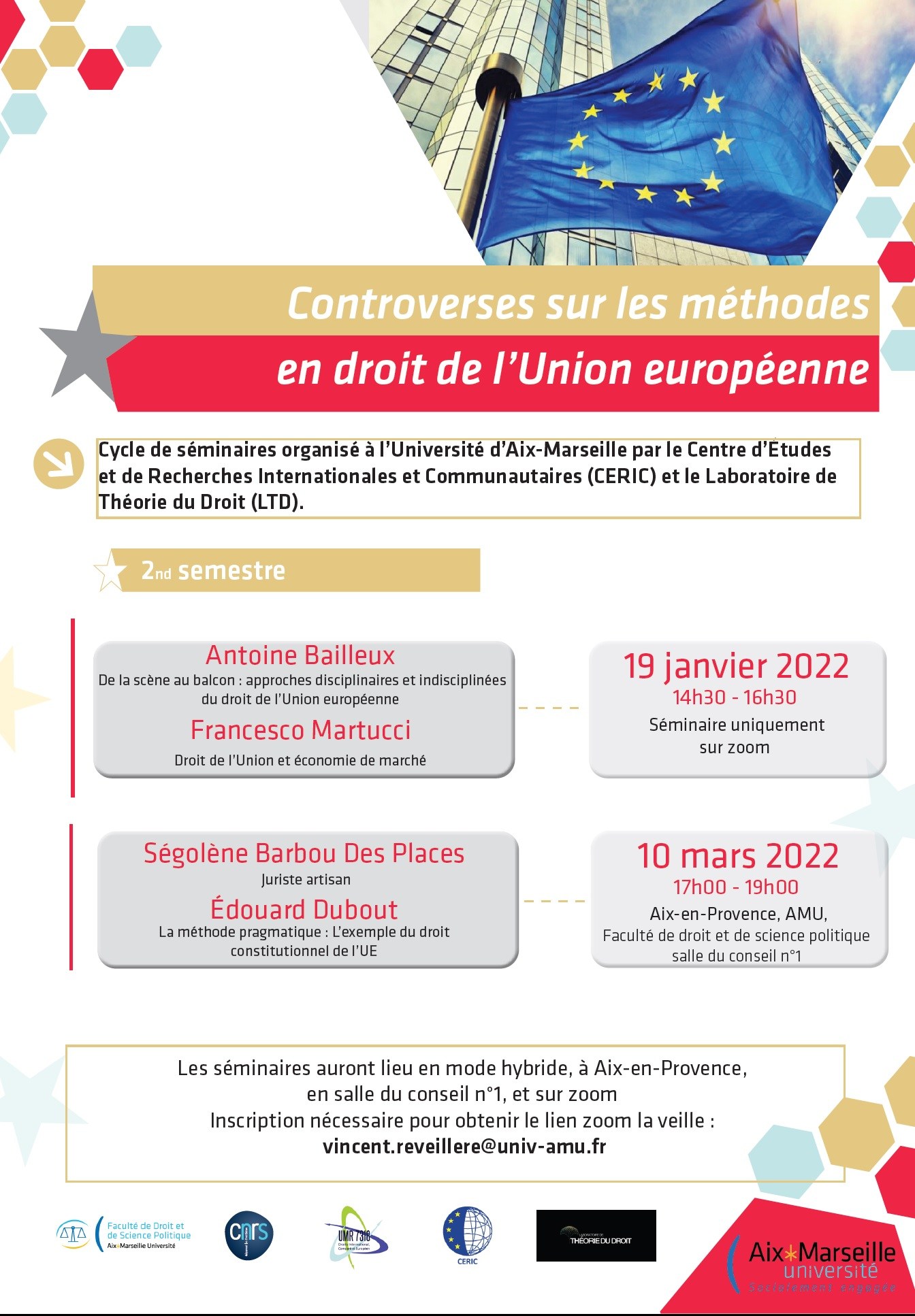 cycle de séminaires  université Aix Marseille « controverses sur les méthodes en droit de l’Union européenne »